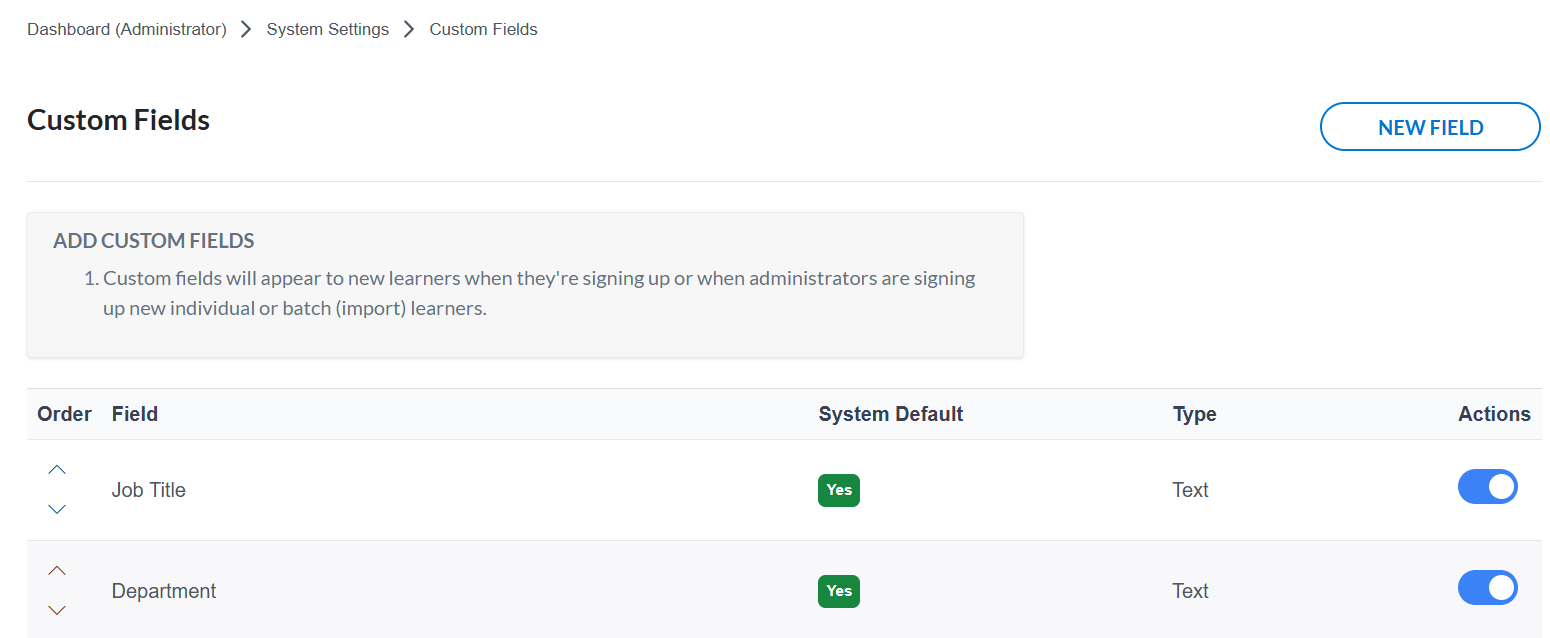 custom fields