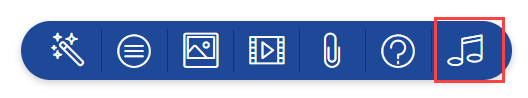 lesson toolbar for adding items