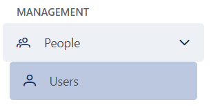 User menu