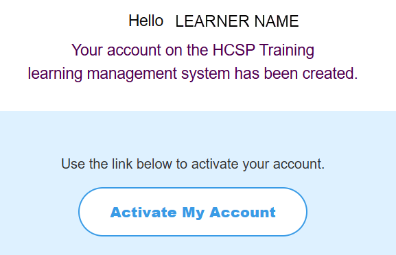 Activate Account